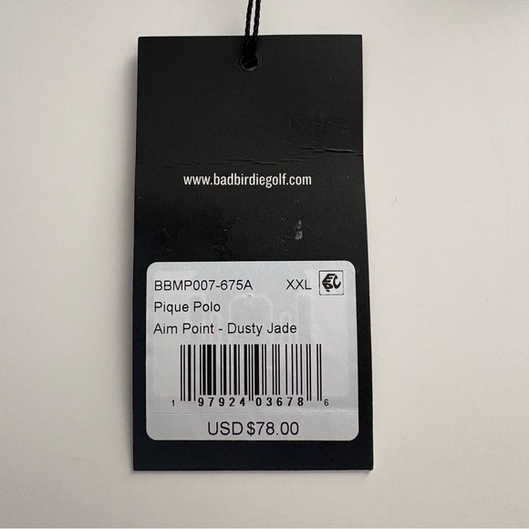 Men’s Bad Birdie Golf Aim Point Pique Tech Polo Shirt XXL MSRP $78 - Picture 4 of 6